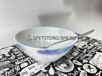 Салатник PARS OPAL  Blue Sky 17см 750 мл 936 опал. стекло     (6) (24)     POL770BS936