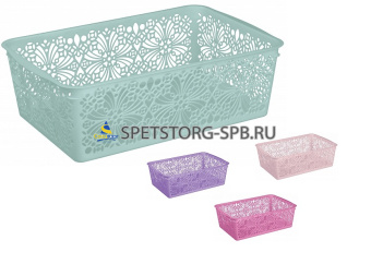 Корзинка Floral универсальная 380*250*125мм, в ассортименте     (18)     12874