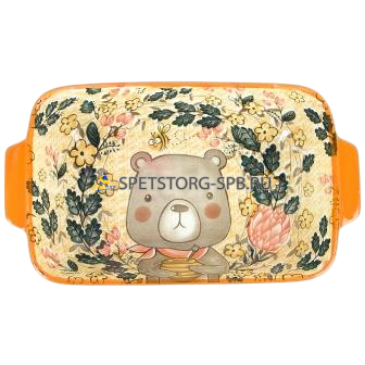 Блюдо для запекания "Kawaii Forest.Bear" 22,5*13*5см. v=600мл.фрф (8) 9902969