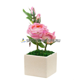 Композиция декоративная (с подсветкой) "Нежные розы"     (1)     4510006