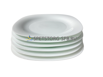 Набор тарелок десертных PARS OPAL Quadro 19см опаловое стекло  6шт   (6) (30)     POQ210W/6