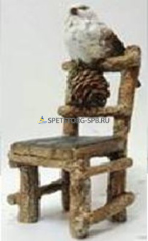 Фигурка Птичка сидит на стуле новогодняя, h=22см /полистоун     (1)     НФ233