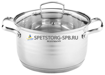 Кастрюля 9,5л нерж. 5-ти капсул.дно ИНДУКЦИЯ без уп.  (1)     HM6688 SL