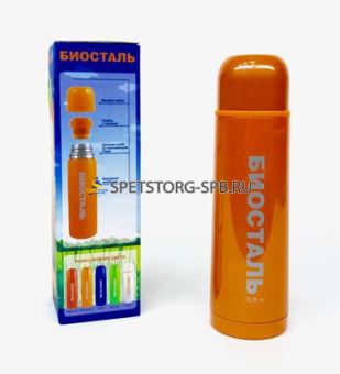 Термос 0,5 л у/г "BIOSTAL" с кноп. синий    (12)     NB-500С-B