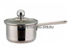 Ковш с крышкой 0,8л стекл. крышка, шкала литража, 3-х слойное капсул. дно     (12)     Z-50196 Lewen