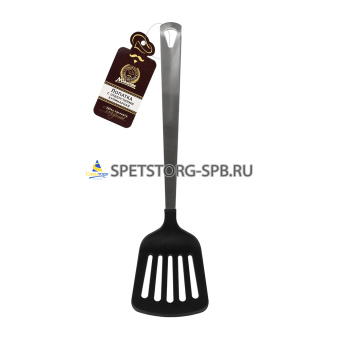 * Лопатка нейлоновая 29,5см с отверстиями железная ручка Marmiton     (12) (72)     17344