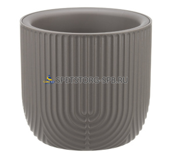 Кашпо "РАМОНА" D180мм 1,9л со вставкой, французский серый            (15)     М 3261
