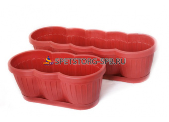 Ящик балконный "Гусеница" 60см с поддоном     (1) (1)     БП660