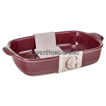 Форма для запекания ROYAL GARDEN керамическая прям. 25,2 см, бордо     (6)     RG-DRE25/Vi