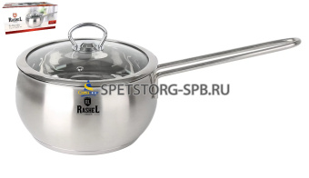 Ковш "Амалия" 1,5л нерж., со стекл.крышкой, 16*8см ИНДУКЦИЯ    (1)    R-10/15s