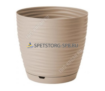 Горшок д/цветов "Saffron" 2,6 л с поддоном, в ассортименте         (24)                  221610217/03/221610227/01/221610230/02
