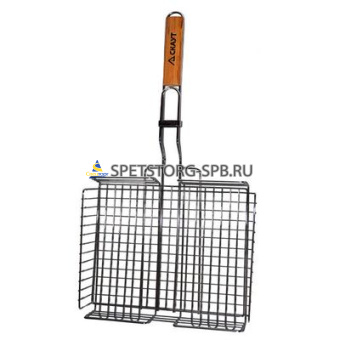 Решетка для гриля глубокая 31*25*5,5см с дерев.ручкой /Kamille™     (16)     0704