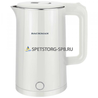Чайник электрич. 1,8л 2200Вт корпус с двойными стенками из нерж.стали и пластика BACKMAN         (12)           BM-TEA 715  