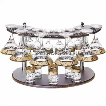 * Набор с барной стойкой 19 пр, с рисунком "МУСКАТ"     (2)     GE05-410/164/837-БС