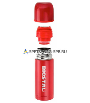 Термос 1,0 л у/г "BIOSTAL" с кноп. красный     (6)     NB-1000C -R