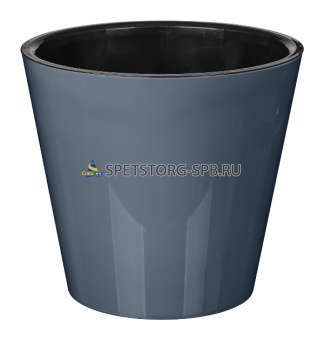 Горшок д/цветов "Rosemary" 4л D200мм, с дренажной вставкой, серый   (12)  221600135/01