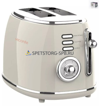 Тостер на 2 тоста, 950Вт, 6 степеней прожаривания, функция подогрева и разморозки, п/у     (1)     VC-414