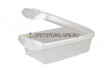 Ящик с откидной крышкой 360*240*130мм (прозрачный)     (6)     12645