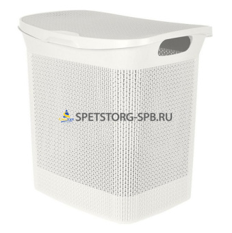 Корзина для белья 35л Keeplex коллекция Ajur, плетеная, 430*340*450мм, белое облако     (3)     KL410011048