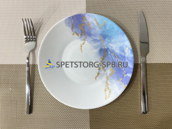 Тарелка десертная PARS OPAL Blue Sky 19,5см 936 опал. cтекло     (6) (36)     POL195BS936