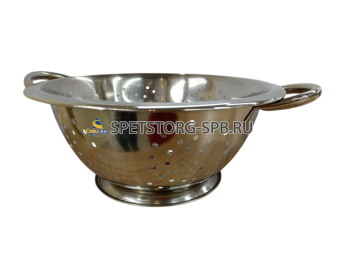 Дуршлаг д.24см на ножке с 2 ручками   (48)     10101-24