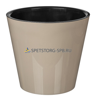 Горшок д/цветов "Rosemary" 4л D200мм с дренажной вставкой, бежевый     (12)     ING1554/221600127/01