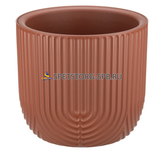 Кашпо "РАМОНА" D220мм 3,7л со вставкой, терракотовый            (8)     М 3262