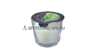 Свеча в стакане алания 60*55мм ароматическая зеленый чай    (12)        400193-12
