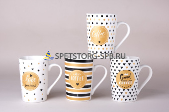 Кружка 400мл микс 4 диз.    (1)     8114