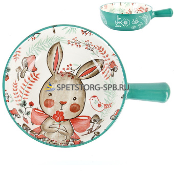Емкость для запекания "Kawaii Forest. Rabbit", 22*16*5,5см, v=650мл фрф    (9) (36)    0860406
