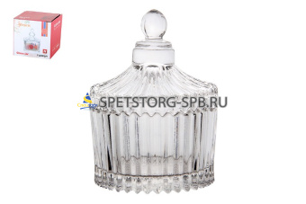 Ваза сервировочная с крышкой 6,5х9см  8809