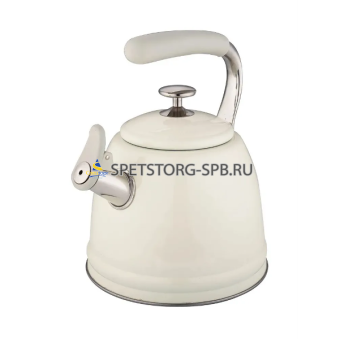 Чайник 3,0л со свистком нерж.сталь, курковый механизм, индукц.дно, антипригарное цветное покрытие ZEIDAN            Z-4550 
