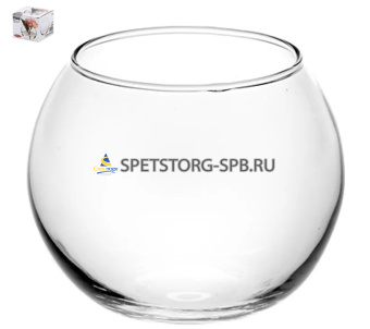 Ваза д/цветов ФЛОРА д-8см аквариум    (12)  43407B