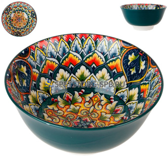 Салатник "Arabesque" (зеленый) 16см, 700мл, фрф   (6) (48)     0860077