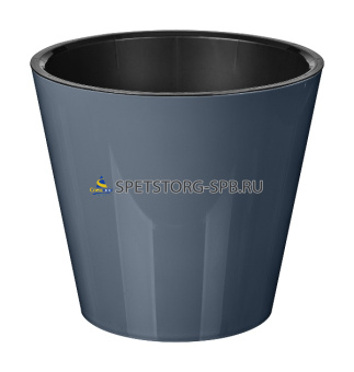 Горшок д/цветов "Rosemary" 1,6л D160мм, с дренажной вставкой, серый   (16)   221605435/01