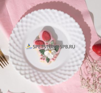 Тарелка десертная PARS OPAL Pearla 19,5см опаловое стекло     (6) (36)     POP195W