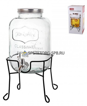 Банка 6л для лимонада на метал. подставке     (1)     4433