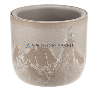 Кашпо "МИКРИТ" D180мм 1,9л со вставкой, бежевый слайн            (15)     М 3265
