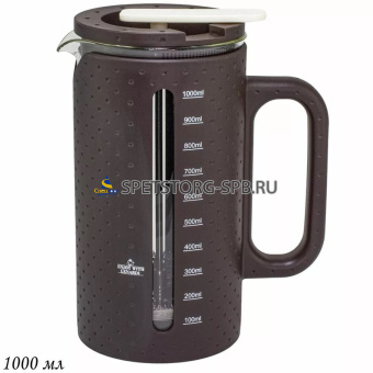 Френч-пресс 1,0 л п/у стекло     (12)     139007
