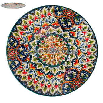 Блюдо "Arabesque" (зеленый) d=27см, h=3см фрф   (6) (24)     0860213