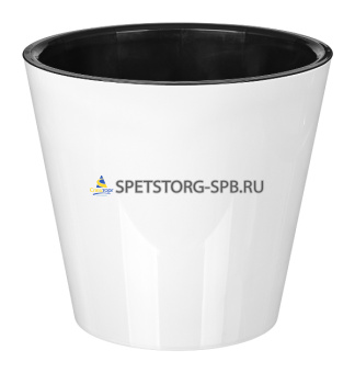 Горшок д/цветов "Rosemary" 4л D200мм, с дренажной вставкой, белый   (12)  221600129/01