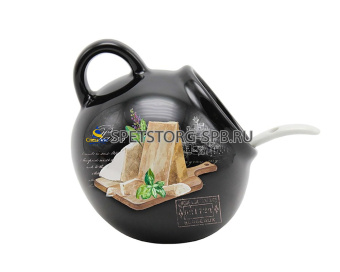 Солонка PRIMA COLLECTION Черный трюфель 170 мл с ложкой     (48)     HC4018-F12/PC79BT170