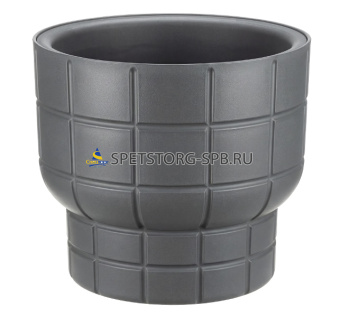 Кашпо "КАРЕ" D220мм 3,7л со вставкой, графитовый             (9)     М 3258