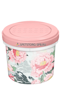 Банка с завинчивающейся крышкой 0,7л с декором "Сад пионов" (розовый) (12)
