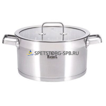 Кастрюля "Виктория" 9л из нерж. стали со стекл. кр., 28*16см ИНДУКЦИЯ     R-900w