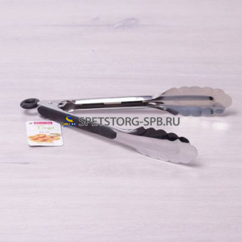 * Щипцы 23см с силикон.ручками, нерж.     (72)     7520