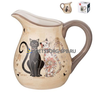 Кувшин 1150мл "ПАРИЖСКИЕ КОТЫ" 18*13*16,5см, керамика     (16)     3581739
