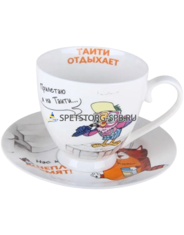 Пара чайная круглая 400 мл Попугай Кеша п/уп HD241143